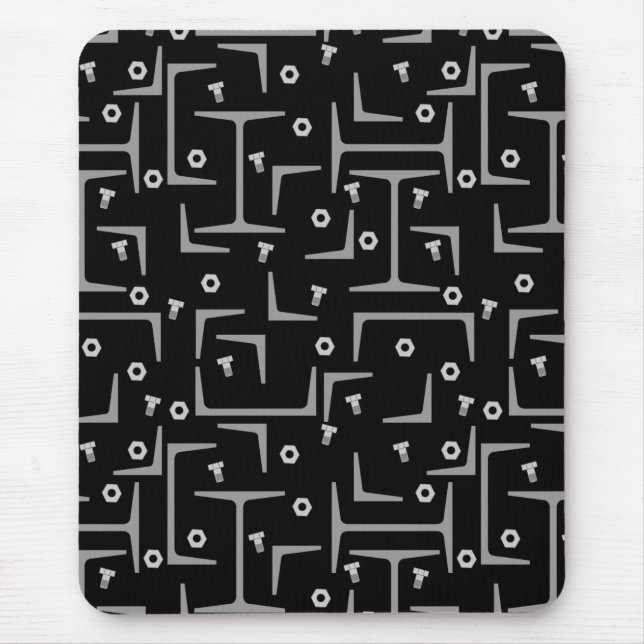 Structural Steel Pattern Mouse Mat (Front)