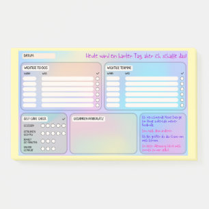 Structural sticky notes for focus & self-care