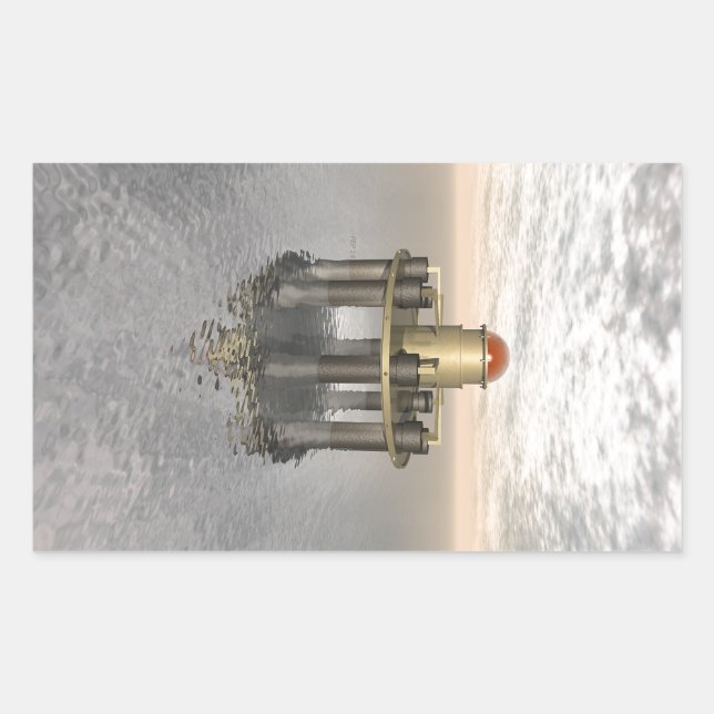 Structure At Sea Rectangular Sticker (Front)