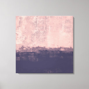 Structured Art Style Pink Navy Blue Abstract Canvas Print