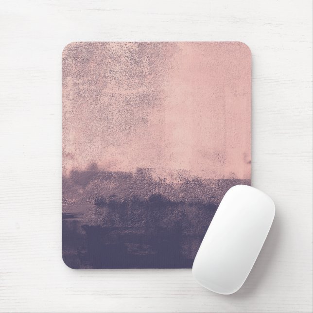 Structured Art Style Pink Navy Blue Mouse Mat (With Mouse)