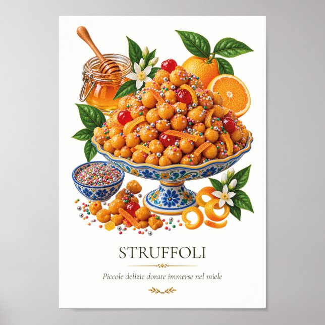 Struffoli – Vintage Italian Dessert Poster (Front)