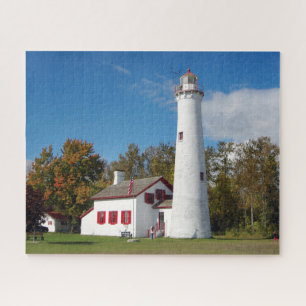 Strugeon Point Lighthouse rectangle Jigsaw Puzzle