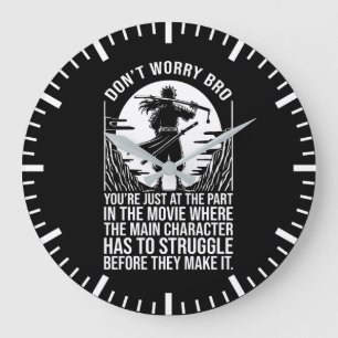 Struggle Before You Make It - Anime Motivational Large Clock
