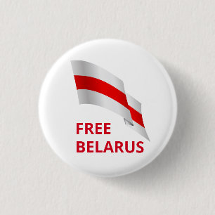Struggle for freedom in Belarus. 3 Cm Round Badge