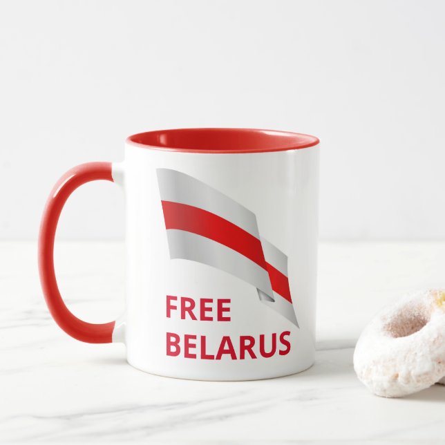 Struggle for freedom in Belarus. Mug (With Donut)