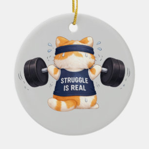 Struggle is Real Ceramic Tree Decoration