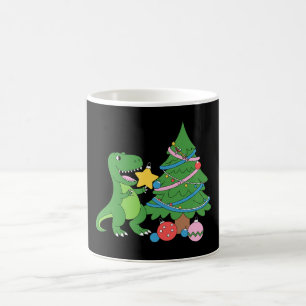 Struggle Is Real Dinosaur Christmas Tree Star Xmas Coffee Mug