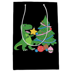 Struggle Is Real Dinosaur Christmas Tree Star Xmas Medium Gift Bag