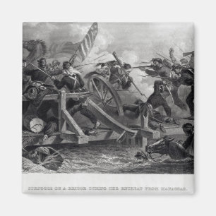 Struggle on a Bridge During the Retreat Magnet