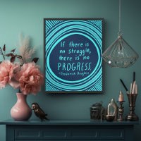 Struggle Progress Douglass Quote Handlettering