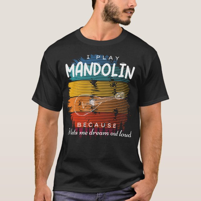 Strumming Dreams: Mandolins Musical Reverie T-Shirt (Front)