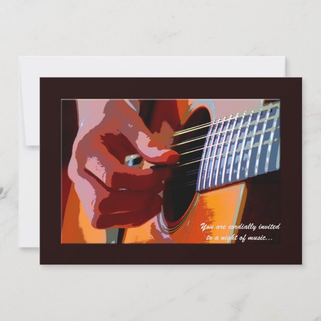Strumming Guitar Invitation (Front)