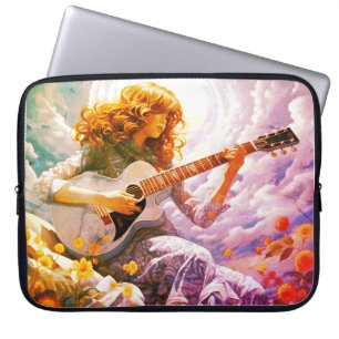 Strumming My Guitar in the Storm Laptop Sleeve
