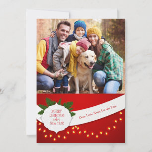 Strung Lights Photo Holiday Card