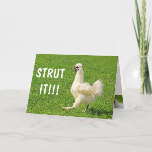 Strut It! Chicken And Rooster Birthday Card