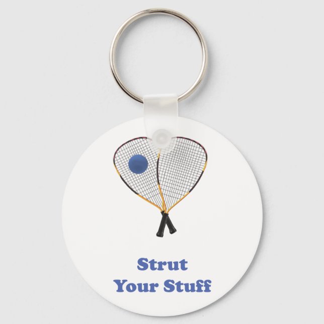 Strut Stuff Racquetball Key Ring (Front)