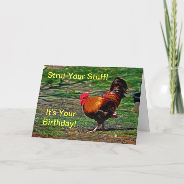 Strut Your Stuff - It's Your Birthday!  Card (Front)