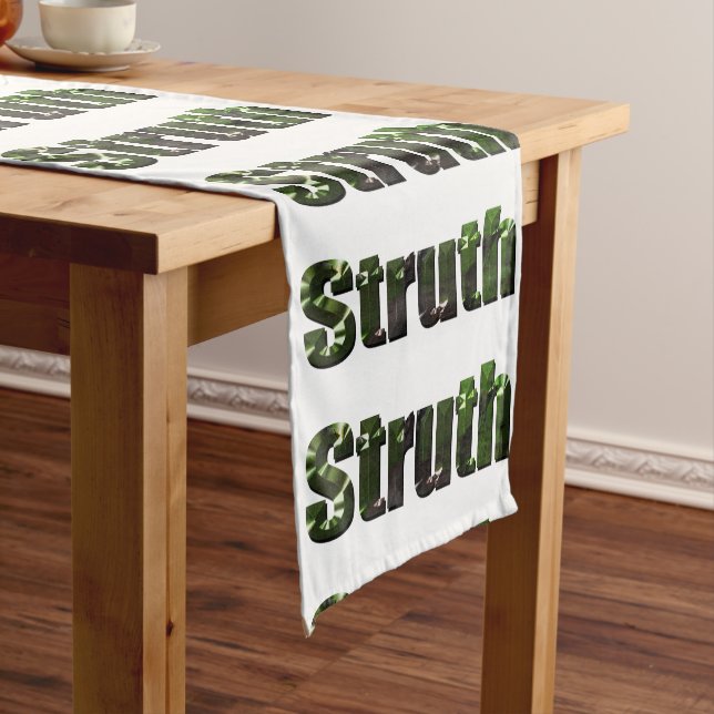 Struth ! Aussie Slang Word, Short Table Runner (In Situ)