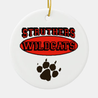 Struthers Wildcats Ceramic Tree Decoration