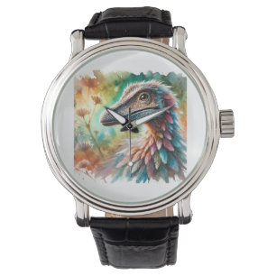 Struthiomimus majesty 100724AREF120 - Watercolor Watch