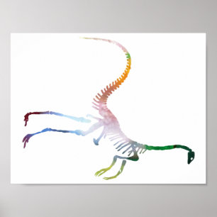struthiomimus skeleton poster