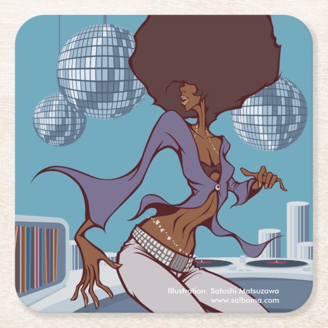 Strut'n' Get up Square Paper Coaster (Front)