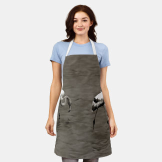 Strutt Like A Juvenile Artistic Flamingo In Gre Apron