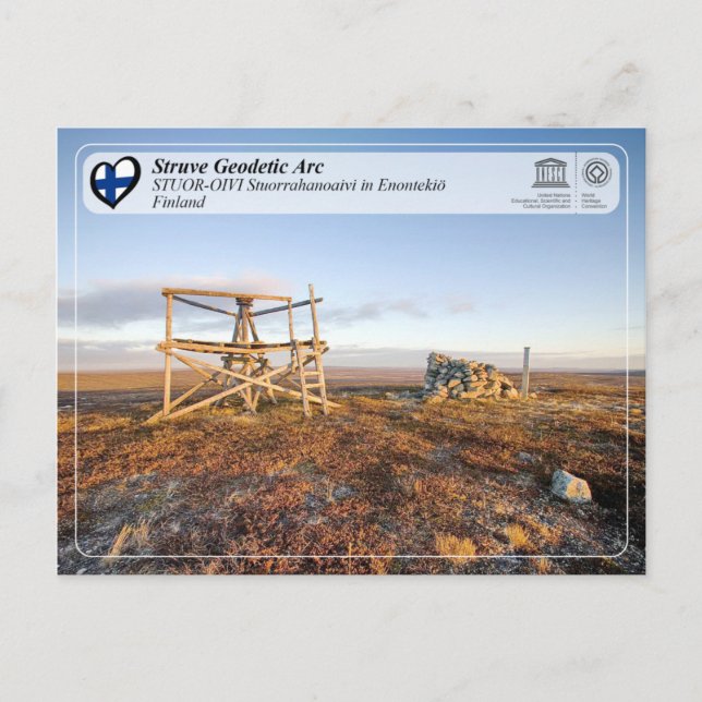 Struve Geodetic Arc - STUOR-OIVI Stuorrahanoaivi Postcard (Front)