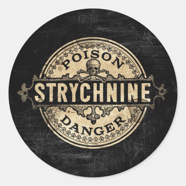 Strychnine Vintage Style Poison Label (Front)