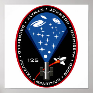 STS 125 Mission Patch Poster
