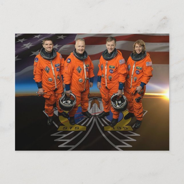 STS-135_Official_Crew_Photo Postcard (Front)