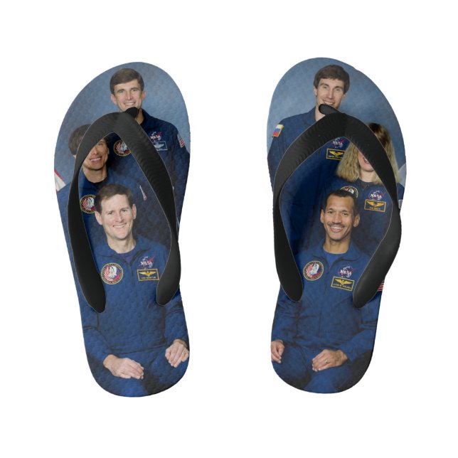 STS-60 MISSION CREW  KID'S FLIP FLOPS (Footbed)