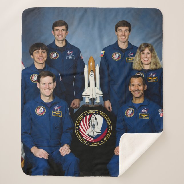 STS-60 MISSION CREW SHERPA BLANKET (Front)