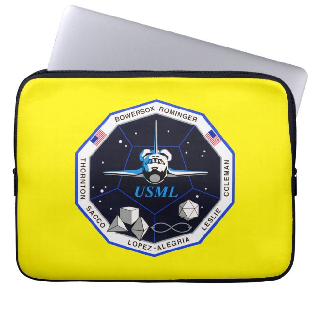 Sts-73 (Mission Patch)  Laptop Sleeve (Front)