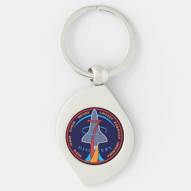 STS-95 Space Shuttle Discovery Mission Patch Logo Key Ring (Front)