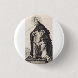 Sts. Albert the Great and Thomas Aquinas Fine Art 3 Cm Round Badge