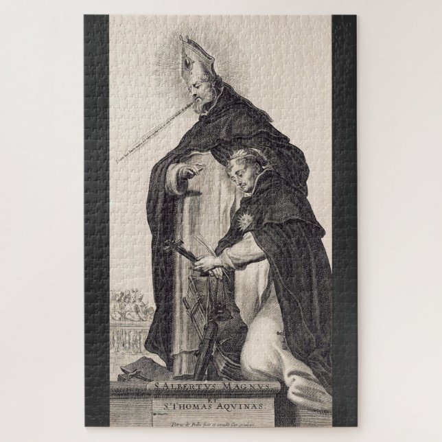 Sts. Albert the Great and Thomas Aquinas Fine Art Jigsaw Puzzle (Vertical)