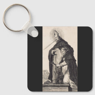 Sts. Albert the Great and Thomas Aquinas Fine Art Key Ring