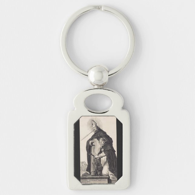 Sts. Albert the Great and Thomas Aquinas Fine Art Key Ring (Front)