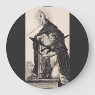 Sts. Albert the Great and Thomas Aquinas Fine Art Large Clock