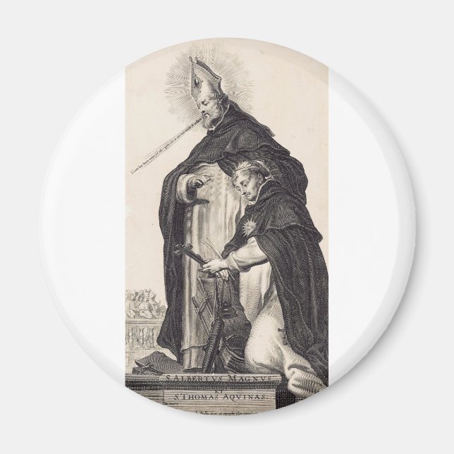 Sts. Albert the Great and Thomas Aquinas Fine Art Magnet (Front)