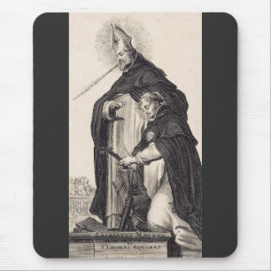 Sts. Albert the Great and Thomas Aquinas Fine Art Mouse Mat