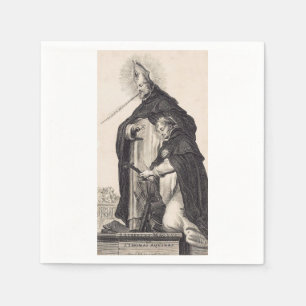 Sts. Albert the Great and Thomas Aquinas Fine Art Napkin