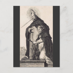 Sts. Albert the Great and Thomas Aquinas Fine Art Postcard