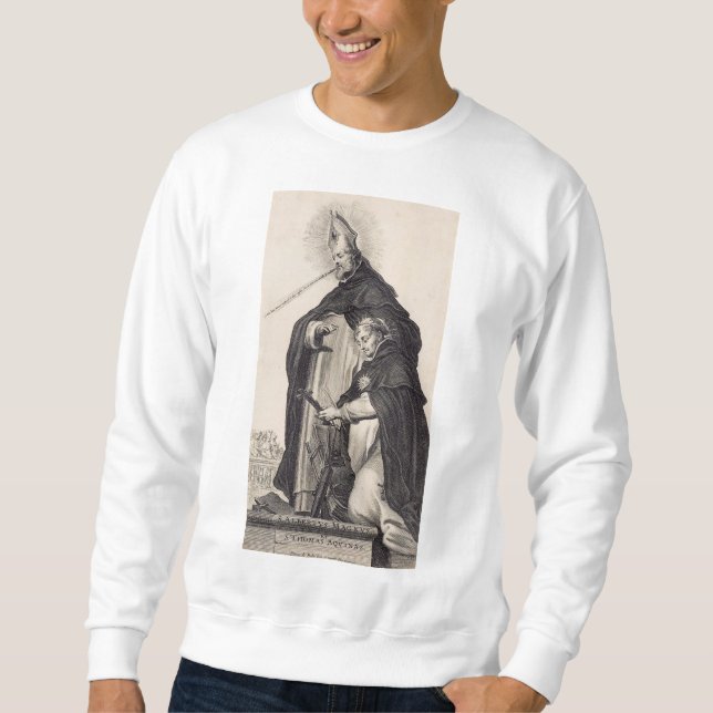 Sts. Albert the Great and Thomas Aquinas Fine Art Sweatshirt (Front)