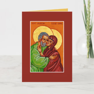 Sts Anne & Joachim Blank Greeting/Prayer Card