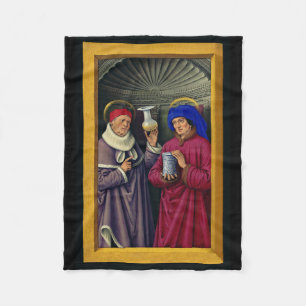 Sts. Cosmas and Damian Patron Saints of Healthcare Fleece Blanket