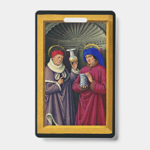 Sts. Cosmas and Damian Patron Saints of Healthcare ID Badge