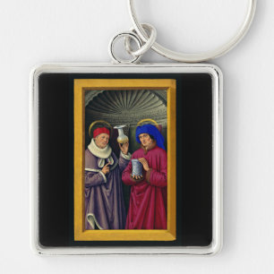 Sts. Cosmas and Damian Patron Saints of Healthcare Key Ring